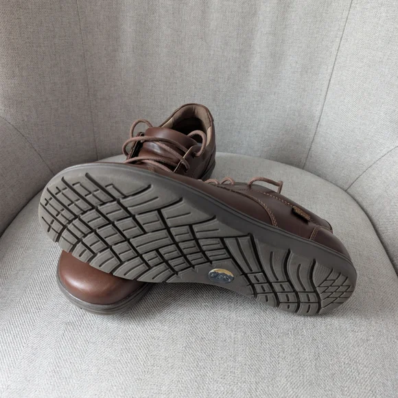 Men's Lems Nine2Five Brown Leather Barefoot Dress Shoes Size 12 - Picture 2 of 6